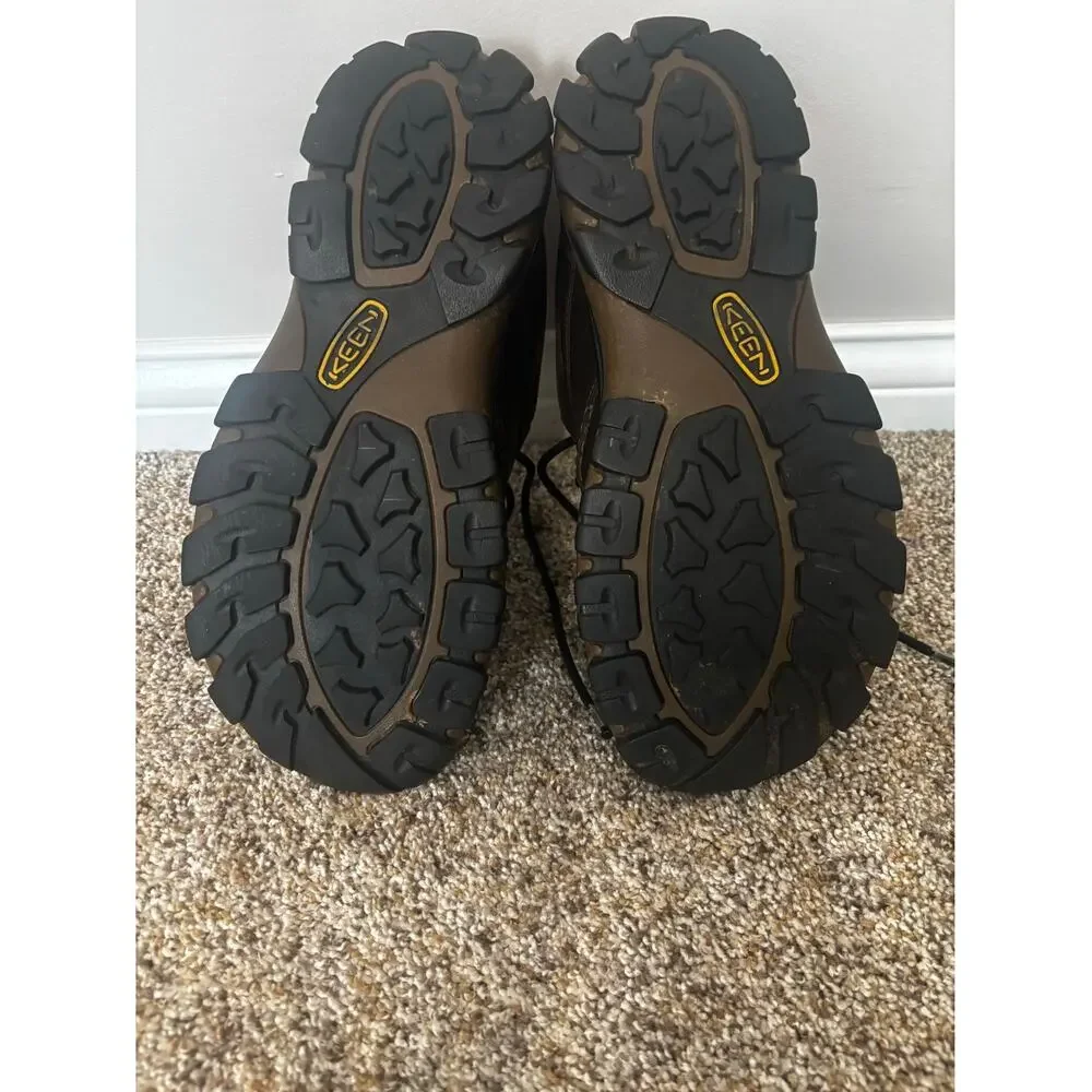 EUC KEEN genuine leather, brown lace-up Anchor Park Low, waterproof, size 11